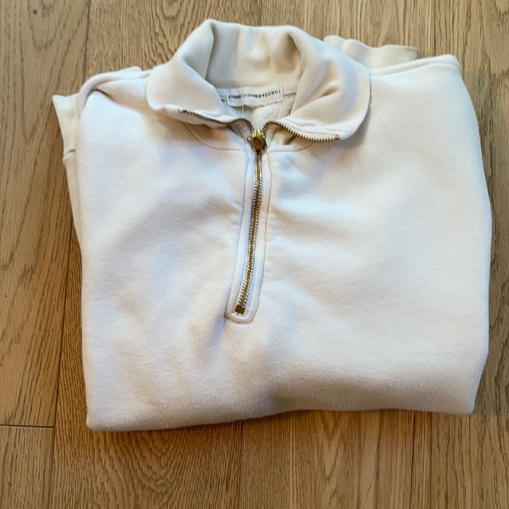 DONNI OFF WHITE HALF ZIP